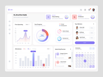 Online Learning Management Dashboard analysis app chart clean crm dashboard data design graph habib learning management dashboard lms management online learning project management saas saas dashboard statistics web web app