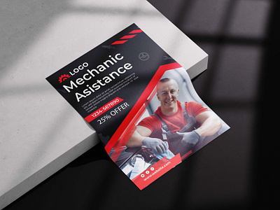 Mechanic asistance flyer design automotive automotive flyer brochure brochure design car mechanic car repair car service flyer flyer design mechanic mechanic flyer print design