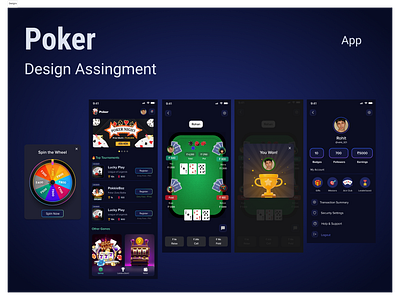 Poker Game Design Assingment figma graphic design typography ui ux