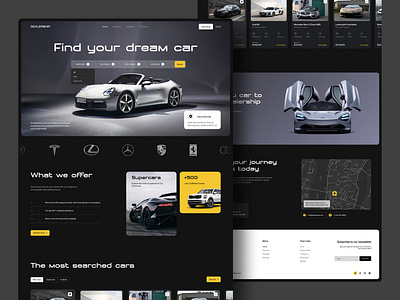 Dealership - Website Design / Landing Page automobile car car details car shop clean dealership design drive landing page minimalism modern showroom transport vehicle web web design web design 2024 web design 2025 website website design