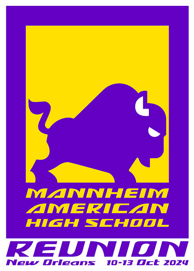 Mannheim American HS in Germany Reunion Logo Ideas graphic design logo mahs mannheim mannheim high school reunion