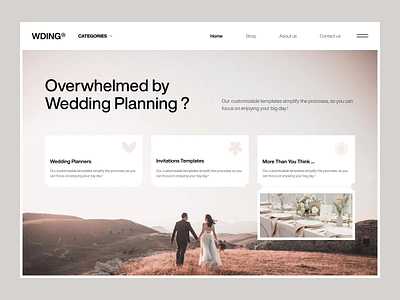 Wedding Website 💍 clean creative design header invitations templates luxcery luxury marriage minimal party plan shop templates trend ui uidesign uiux web website wedding