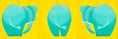 Guess this rear! Who's peeking here? animals graphic design illustration