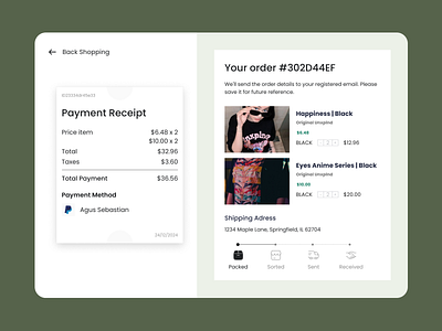 Day 17 | Purchase Receipt app appsdesign design figma figmadesign payment receipt purchase ui web web design