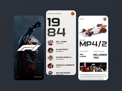 Formula one 1984 app design f1 f1 ui formula one formula one ui ui