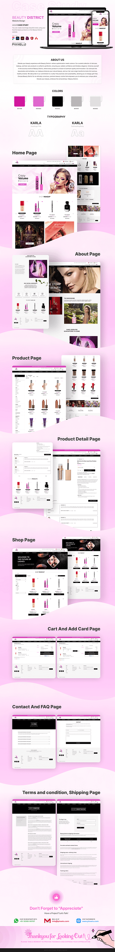 Beauty District Website animation branding graphic design logo motion graphics ui