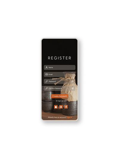 90 Days UI Challenge - #4 | Simple Registr. Screen with Login app design product card product design ui