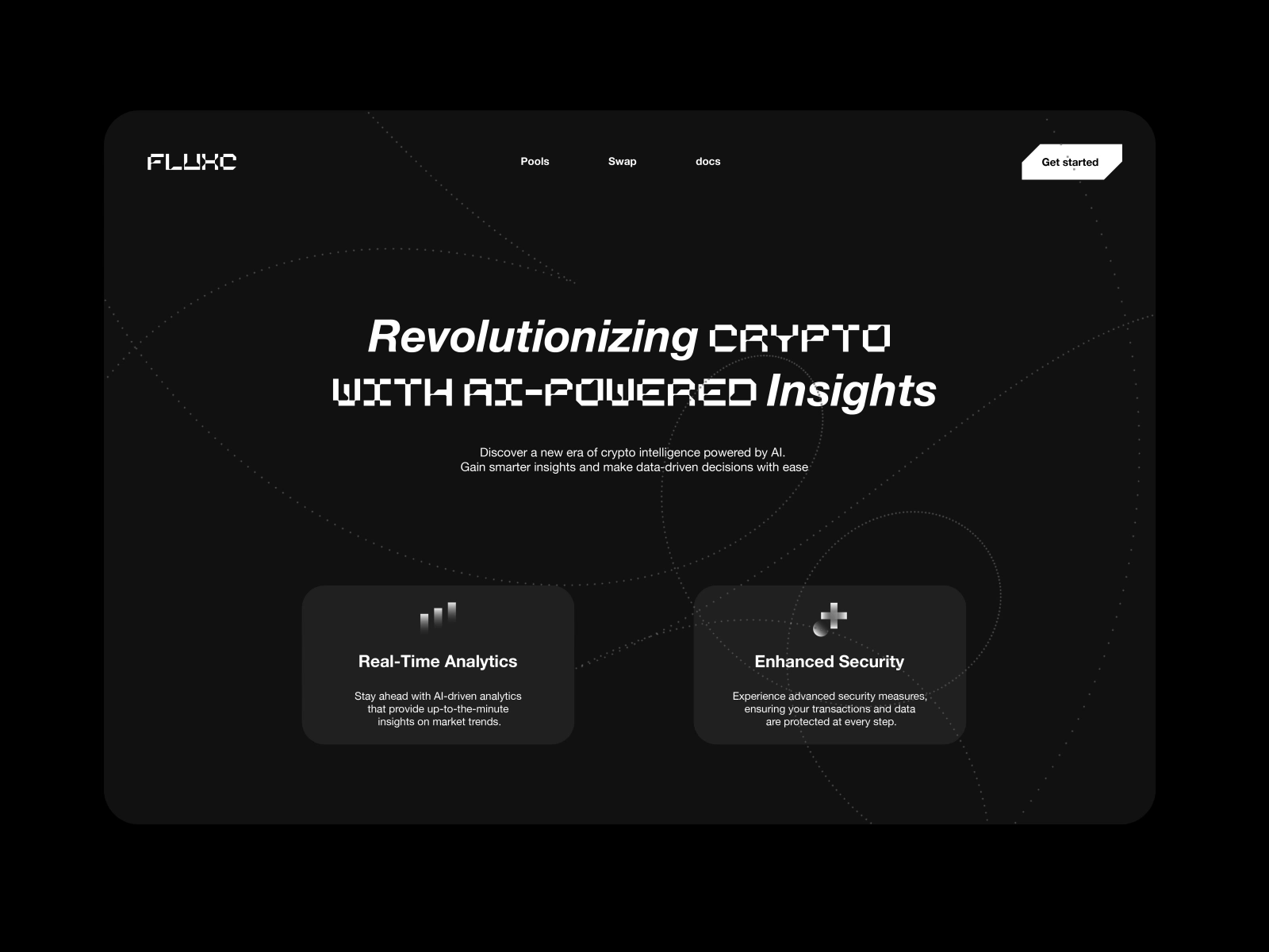 Example of FLUXC landing page