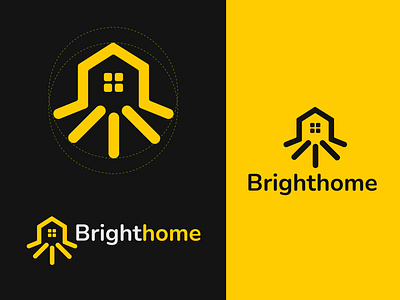 Brighthome logo design best logo branding brighthome logo colourful logo creative design graphic design home home services house icon logo for sale logo mark modern logo real estate logo