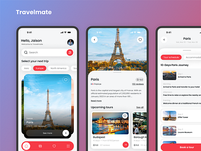 Travel Booking App figma graphic design mobileapp travel travel booking mobile app ui uidesign uiuxdesign ux uxdesign visualdesign