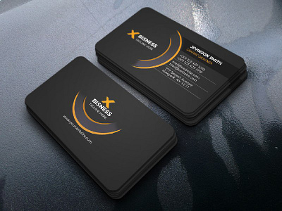 Premium matte black business card graphic design