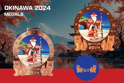 OKINAWA 2024 MEDALS 3d animation branding coin crypto design graphic design illustration logo ui