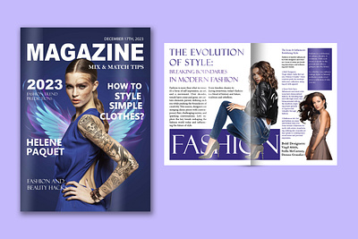 Magazine branding design