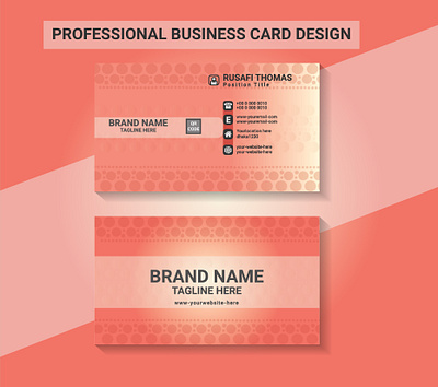 Professional & Simple Business Card Design branding business card card graphic design id card illustrator logo photoshop