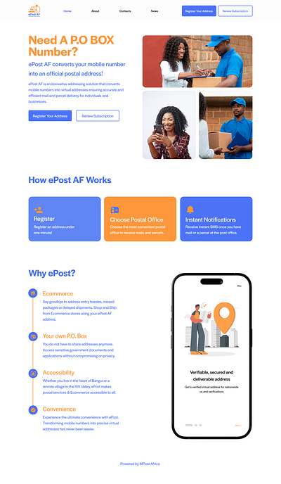 MPost Landing Page Design design ui uidesign uiux ux