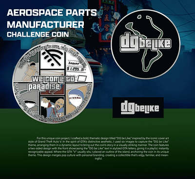 AEROSPACE PART MANUFACTURER CHALLENGE COIN 3d animation branding coin crypto design graphic design illustration logo ui