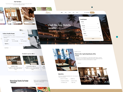 Hotel & Spa Booking Website UI Design hospitality design hotel website ui design modern web trends room booking platform spa booking website ui webdesign wellness website ui