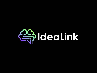 Idealink Logo Design Concept abstract logo app icon brain logo brand identity brand tech logo branding creative logo design gradient logo high tech identity designer innovation logo logo designer logo mark logo type mind minimalist logo modern logo saas tech