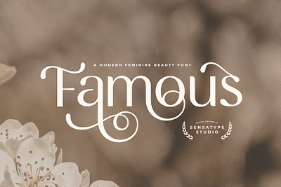 Famous Modern Feminine Beauty Font beauty beauty font branding branding font cute feminine feminine font ligature ligature font logo logo font logotype logotype font modern modern font sans serif serif unique unique font