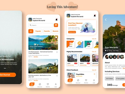 "Adventure Awaits! 🧳 | Travel App Design Concept for an Unforge adventureapp appconcept appinterface bookingapp cleanui digitaldesign exploretheworld figmadesign mobileappdesign moderndesign travelapp travelbooking travelexperience travelinspiration travelui uiux userexperience userinterface