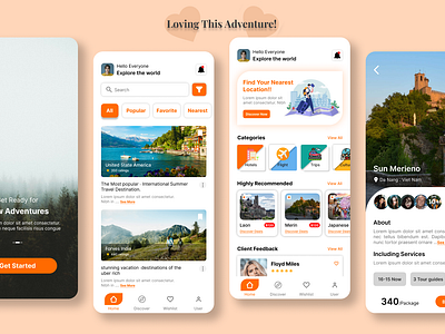 "Adventure Awaits! 🧳 | Travel App Design Concept for an Unforge adventureapp appconcept appinterface bookingapp cleanui digitaldesign exploretheworld figmadesign mobileappdesign moderndesign travelapp travelbooking travelexperience travelinspiration travelui uiux userexperience userinterface