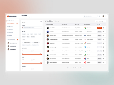 HireHorizon - AI Recruiting Software branding careerdevelopment dashboarddesign figmadesign hirehorizon jobportal jobsearch uidesign uiux