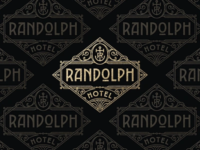 Randolph Hotel anchor logo art deco brand identity branding classy gold logo graphic design hotel identity logo logo design sophisticated