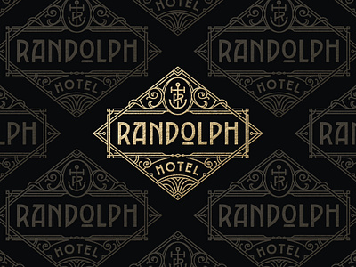 Randolph Hotel anchor logo art deco brand identity branding classy gold logo graphic design hotel identity logo logo design sophisticated