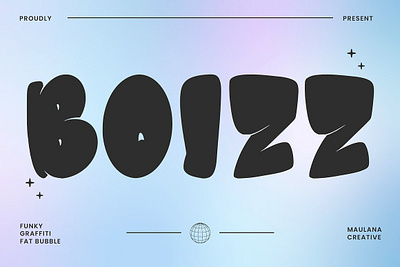 Boizz Graffiti Bubble Display Font alphabet artdeco boizz graffiti bubble bubble design displayfont font groovy letter logo logotype midecentury modernfont popart spring typeface typography vector y2k