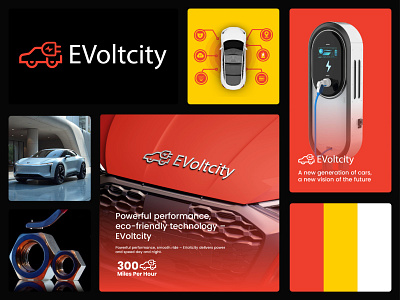 EVolcity - EV Charging Station Brand Identity branding design graphic design illustration illustrator logo typography ui ux vector