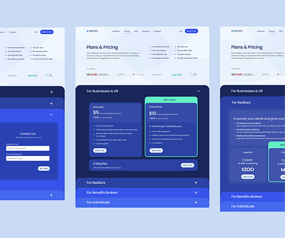 #36 - Apriority Pricing b2b b2c brand logos branding design desktop fintech landing page lp pricing pricing plans redesign saas social proof startup ui ux web design