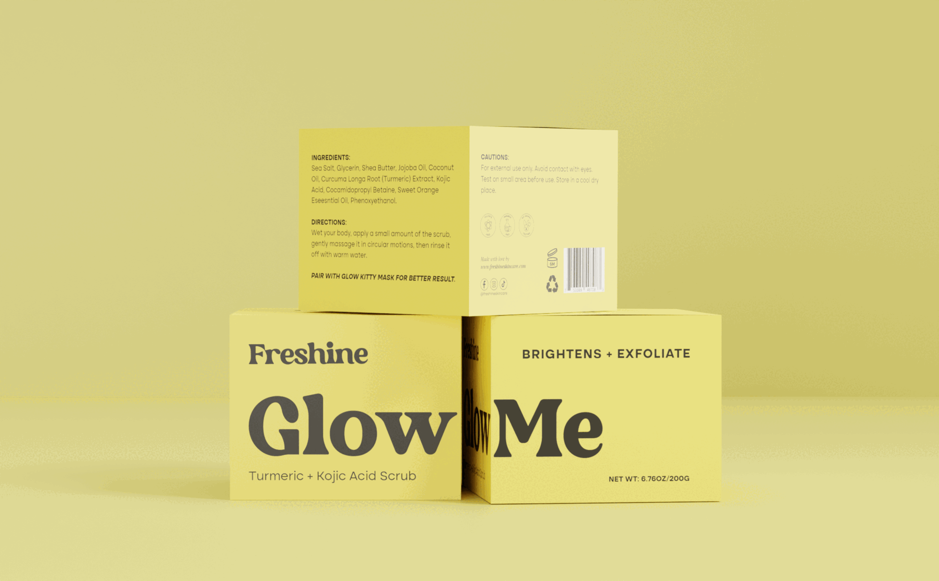 Glow Me by Freshine: Modern & Alluring Cosmetic Packaging 3d 3d mockup amazon packaging box box design box packaging branding cosmetic packaging design designer illustration label label design packaging packaging design packaging expert packaging for all product packaging