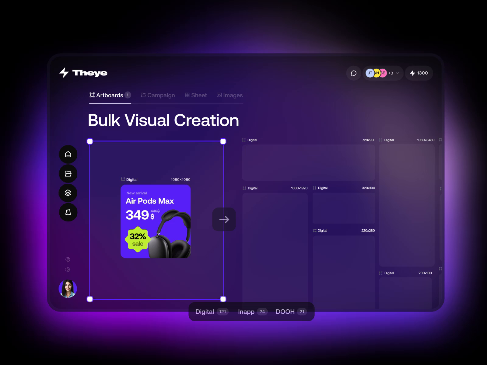 Theye - AI-Powered Mass Creative Generation for E-commerce by 