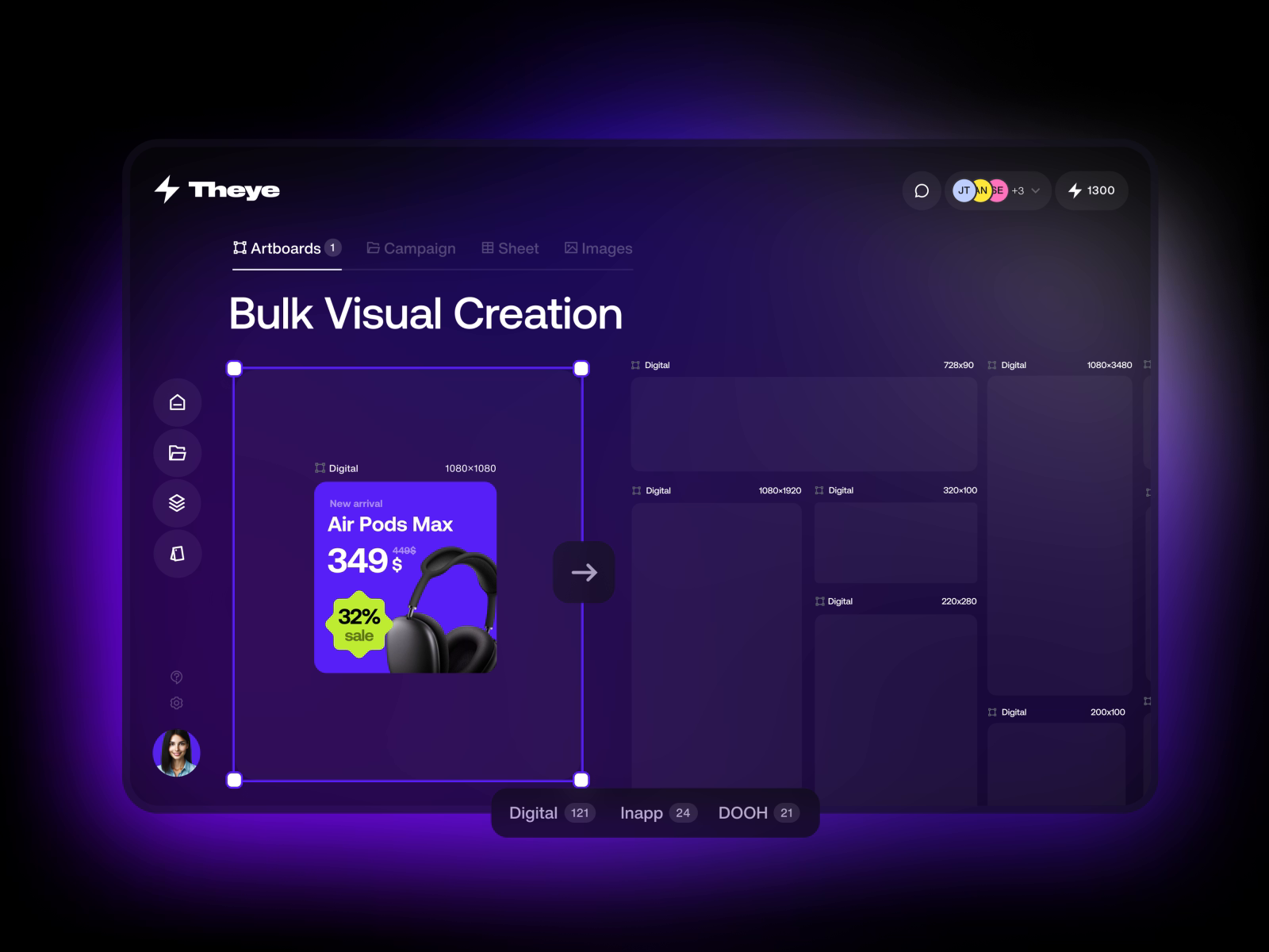 Theye - AI-Powered Mass Creative Generation for E-commerce by 