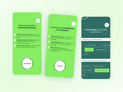 P2P Lending App Onboarding app finance fintech mobile mobileapp onboarding p2p product design ui ux