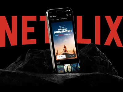 Netflix Mobile App Design | Figma app app design dark desgin dark ui design graphic graphic design mobile mobile app netflix project showcase