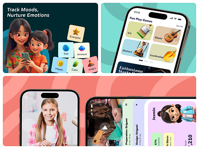 Kuddo- Track Moods, Nurture Emotions | Netro Systems 3d app app design branding children design education fun ios kids kids learning app learning app mobile parenrts software solution ui ux