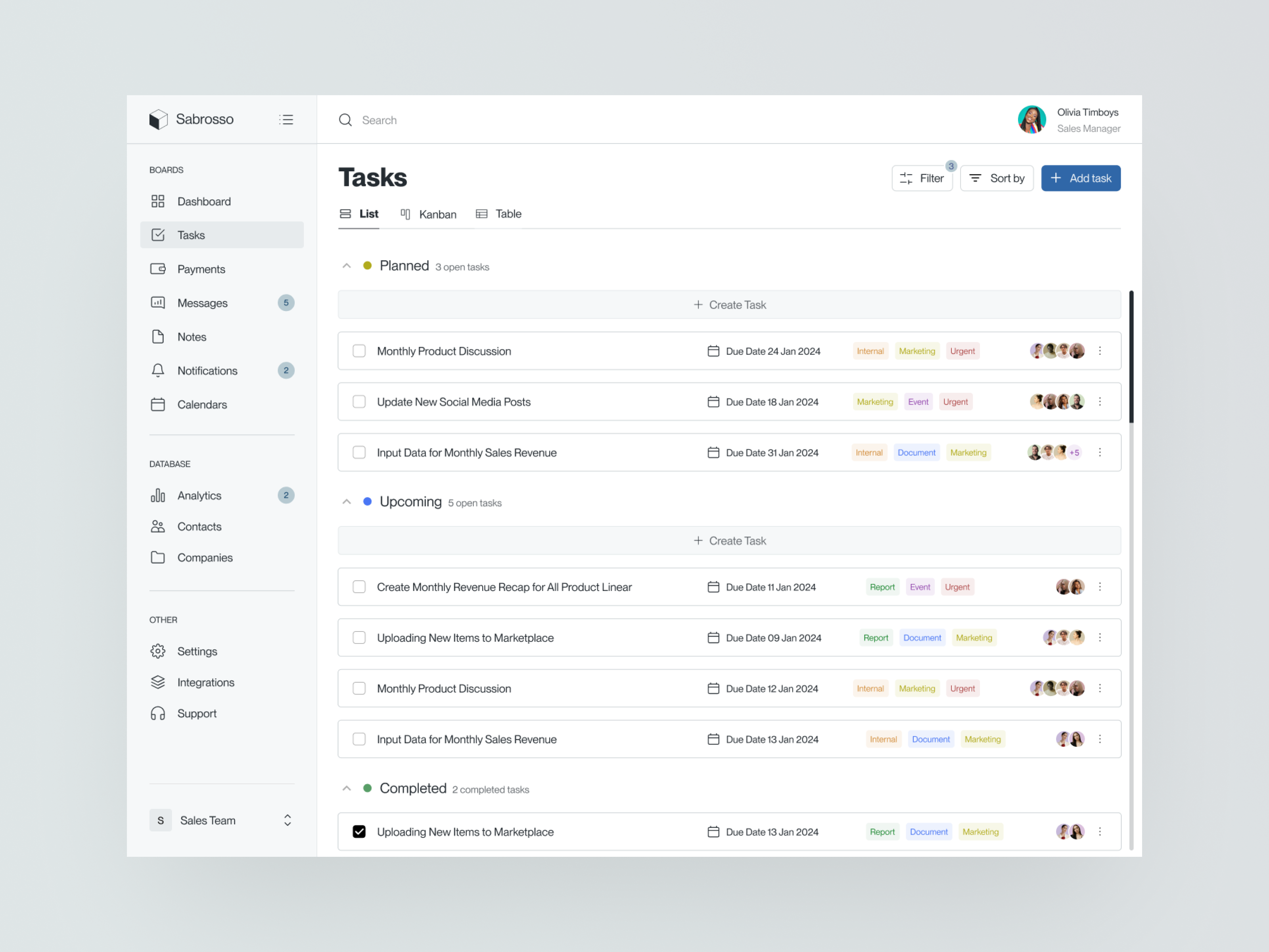 Example of Crm System Design | Crm Platform UX UI