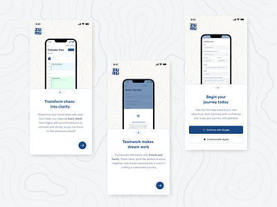 Transforming Travel Planning: Onboarding Screens for Zuru ✈️✨ calender get started holiday onboarding planning travel trip planning trips