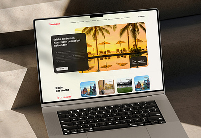 Travelcircus Redesign: A Minimal & User-Focused Approach blur booking branding design german graphic design landing light theme minimal mockup pool reservation rounded cards simple travel trip typo ui web design