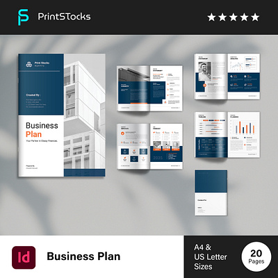 Business Plan Template a4 agency annual report bifold brochure branding brochure design business business brochure catalogue template clean company brochure corporate creative proposal design graphic design layout magazine minimal print product catalog