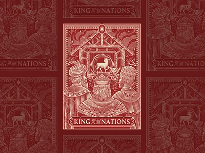 King of the Nations advent artwork bible christmas church design drawing engraving graphic design illustration kings poster vintage woodcut