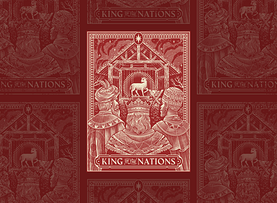 King of the Nations advent artwork bible christmas church design drawing engraving graphic design illustration kings poster vintage woodcut