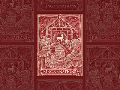 King of the Nations advent artwork bible christmas church design drawing engraving graphic design illustration kings poster vintage woodcut