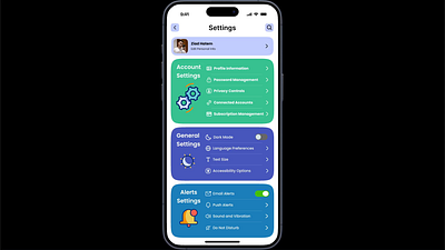 Settings Mobile App Design daily ui figma settings mobile app ui design