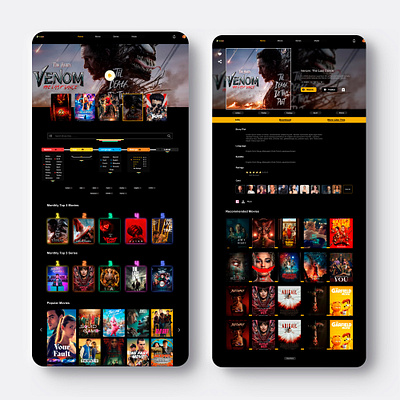 Modern Online Movie & Series Streaming Platform Website Design 3d animation app branding design graphic design landing page landingpage logo mobile app motion graphics movie player typography ui uiux ux vector website website design