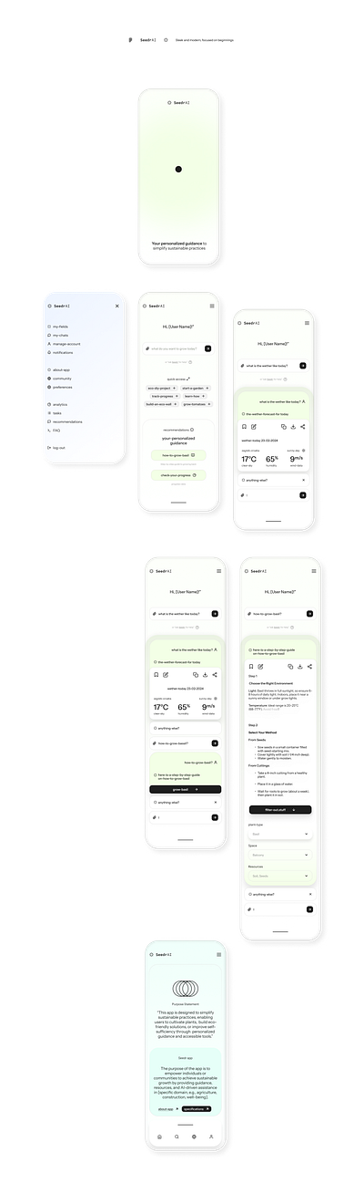 SeedrAI branding graphic design ui