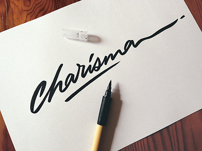 charisma authentic brushes brushlettering calligraphy charisma custom flow identity japan kuretake lettering logo logomaker script signature sketch type unique