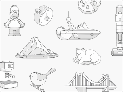 AI-crafted illustrations inspired by brand identity ai ai design process ai generated illustrations branding clean line art doodle geometric graphic design grayscale icons line art midjourney artwork midjurney minimalist design outline prompt simple illustration ux ux collective vector style art