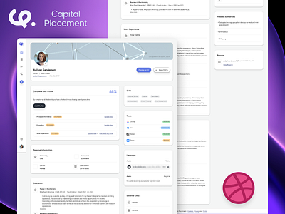 Job Platform Profile Page (Redesign) alabson alabura capital placement design design systems logo page design profile profile page prototyping ui uiux design web design